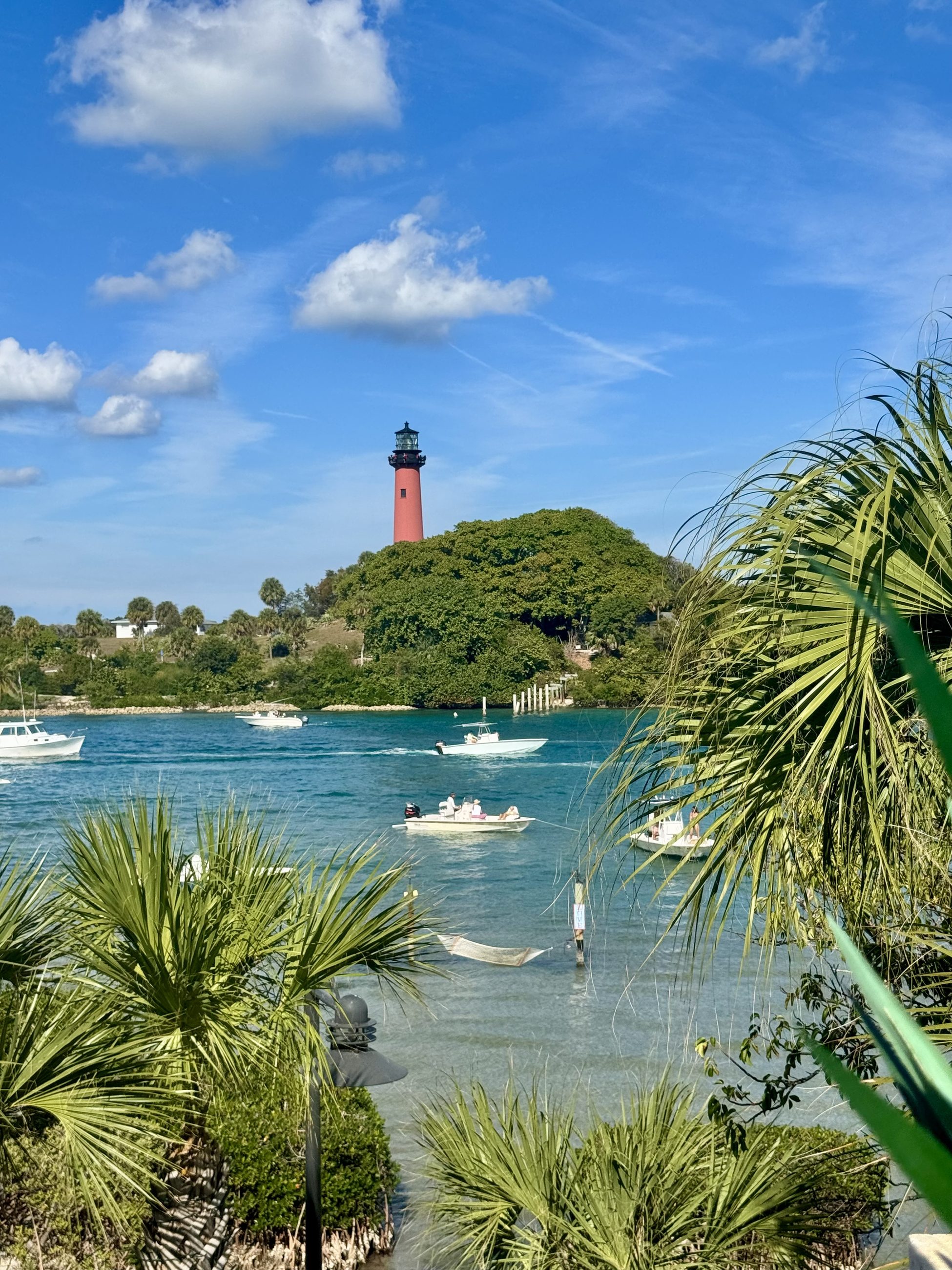The Jupiter Lighthouse across the inlet, Palm Beach North